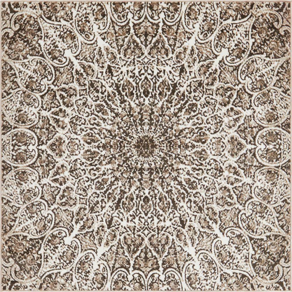 Sofia Grace Brown 6' 0 x 6' 0 Square Rug price history on PriceWatchPro