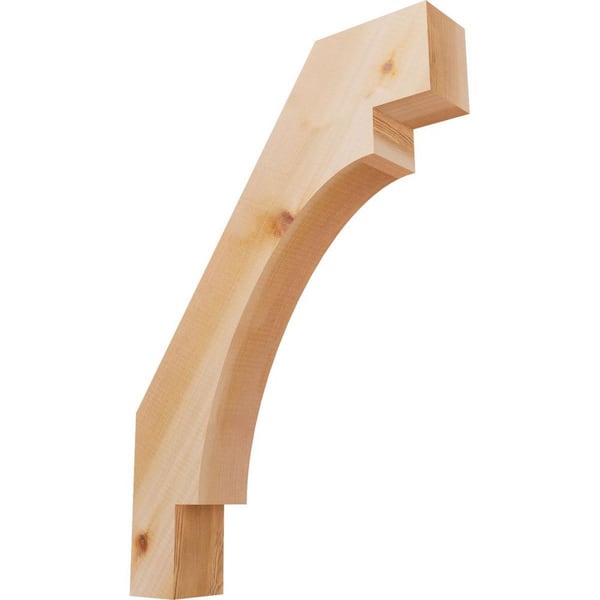 Ekena Millwork 3 1/2"W x 18"D x 26"H Merced Smooth Knee Brace, Western Red Cedar