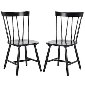 Kealey Black 17 in. Wood Dining Chair Set of 2