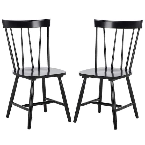 SAFAVIEH Kealey Black 17 in. Wood Dining Chair Set of 2