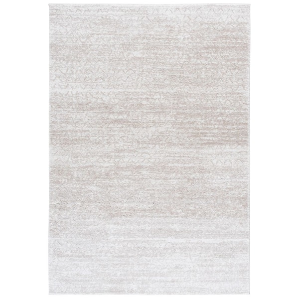 Northport 9 ft. x 12 ft. Beige/Ivory Distressed Chevron Area Rug