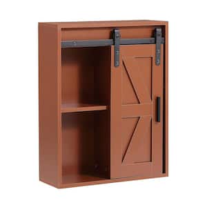 21.7 in. W x 7.9 in. D x 27.6 in. H Espresso Bathroom Storage Wall Cabinet White Wood 5-layer Storage Cabinet