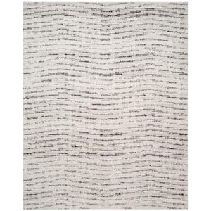 Adirondack Ivory/Silver 8 ft. x 10 ft. Striped Area Rug