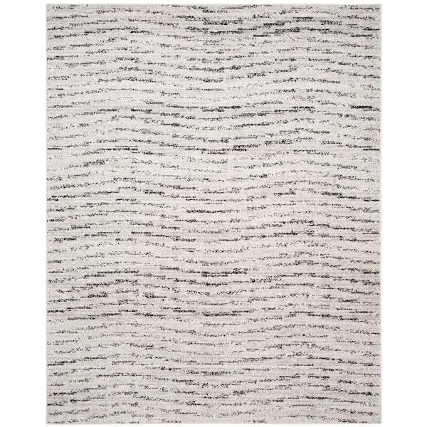SAFAVIEH Adirondack Ivory/Silver 9 ft. x 12 ft. Striped Area Rug