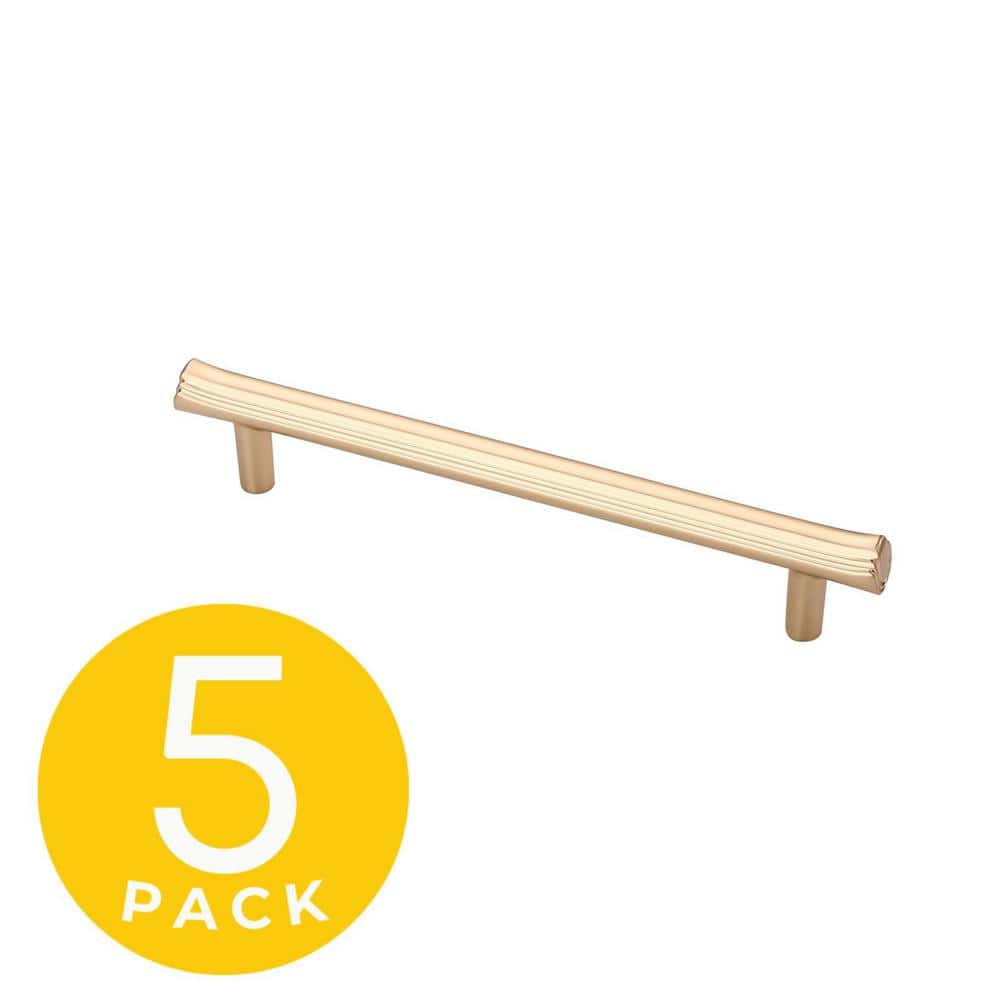 Eclipse Series 5 in. (128 mm) Center-to-Center Modern Gold Cabinet Handle/Pull (5-Pack) price history on PriceWatchPro
