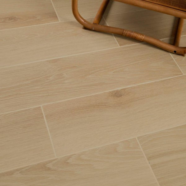 Modena Natural Beige 9 in. x 47 in. Matte Porcelain Floor Tile (11.75 sq. ft./Case)