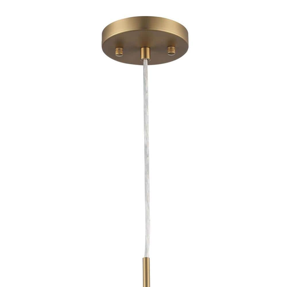 Dorina Antique Gold Mini Jar Pendant Light with Clear Glass Shade