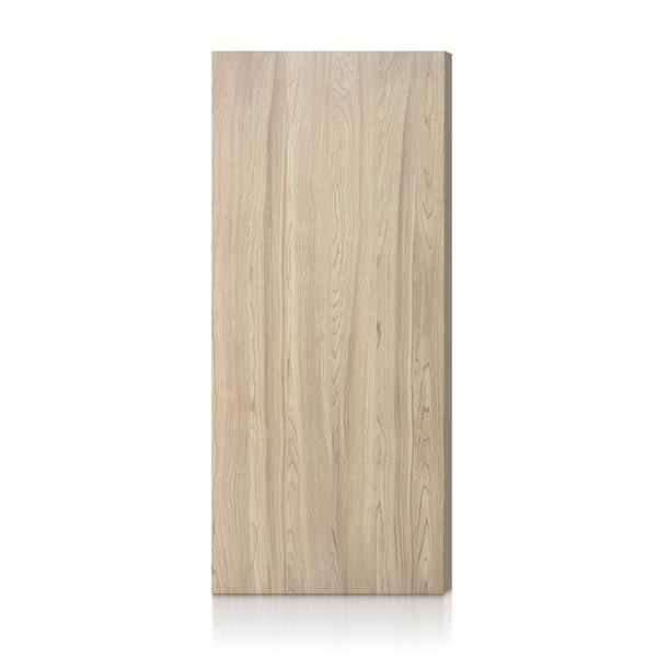 30 in. x 90 in. Natural Wood Unfinished Texture Flush Hollow Core Veneer Composite Interior Door Slab