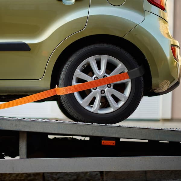 Ratchet Tie Down Straps Kit, 2 in. x 120 in. Tire Straps, 5512 LBS. Working Load, 11023 lbs. Breaking Strength