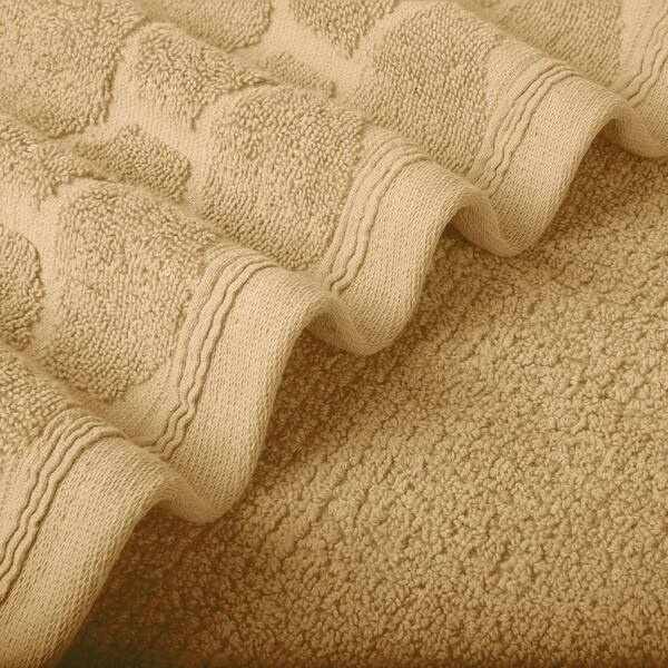 Wildwood 6-Piece Mellow Buff Textured Cotton Bath Towel Set 4941T7L872 -  The Home Depot