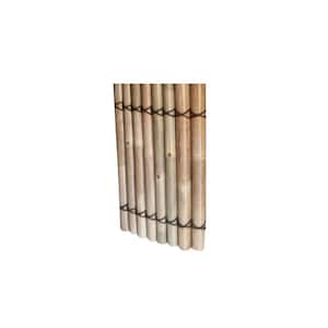 48 in. H x 48 in. W Split Timber Bamboo with Black Twine Fence Panel