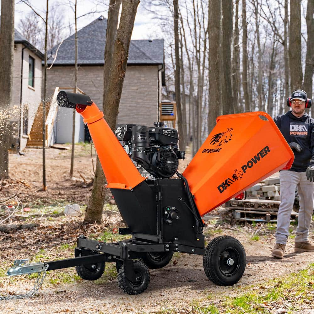 Reviews For Dk2 6 In 14 Hp Gas Powered Kohler Engine Kinetic Chipper Shredder With Electric Start And Dot Road Legal Tires Opc566e The Home Depot