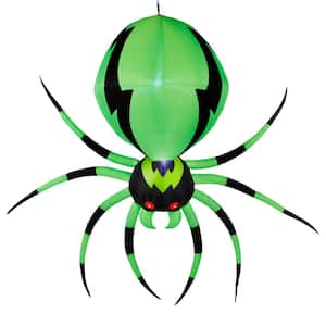 6 ft. LED Hanging Green Spider Halloween Inflatable