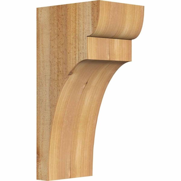 Ekena Millwork 6 in. x 8 in. x 16 in. Western Red Cedar Yorktown Rough Sawn Corbel