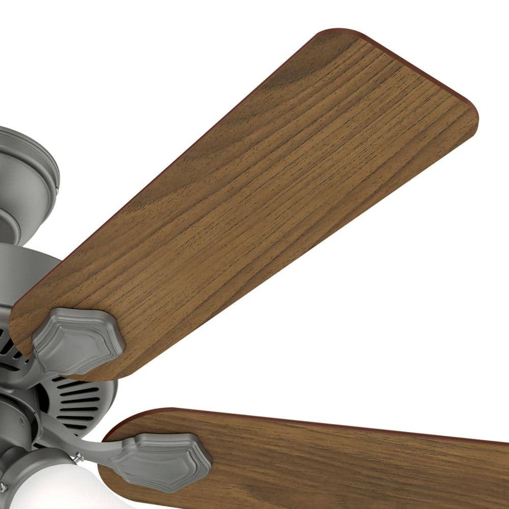 Swanson 44" Matte Silver Ceiling Fan with Reversible Blades and LED Light