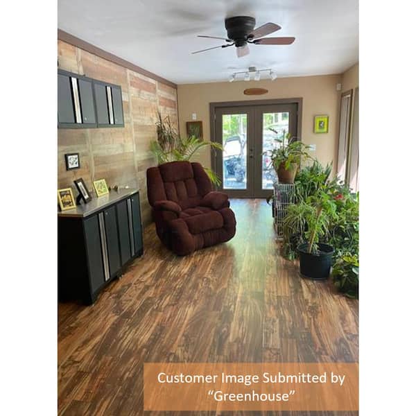 TrafficMaster - Pro Basic Redwood Acacia Wood 10 MIL x 12 ft. W x Cut to Length Waterproof Vinyl Sheet Flooring
