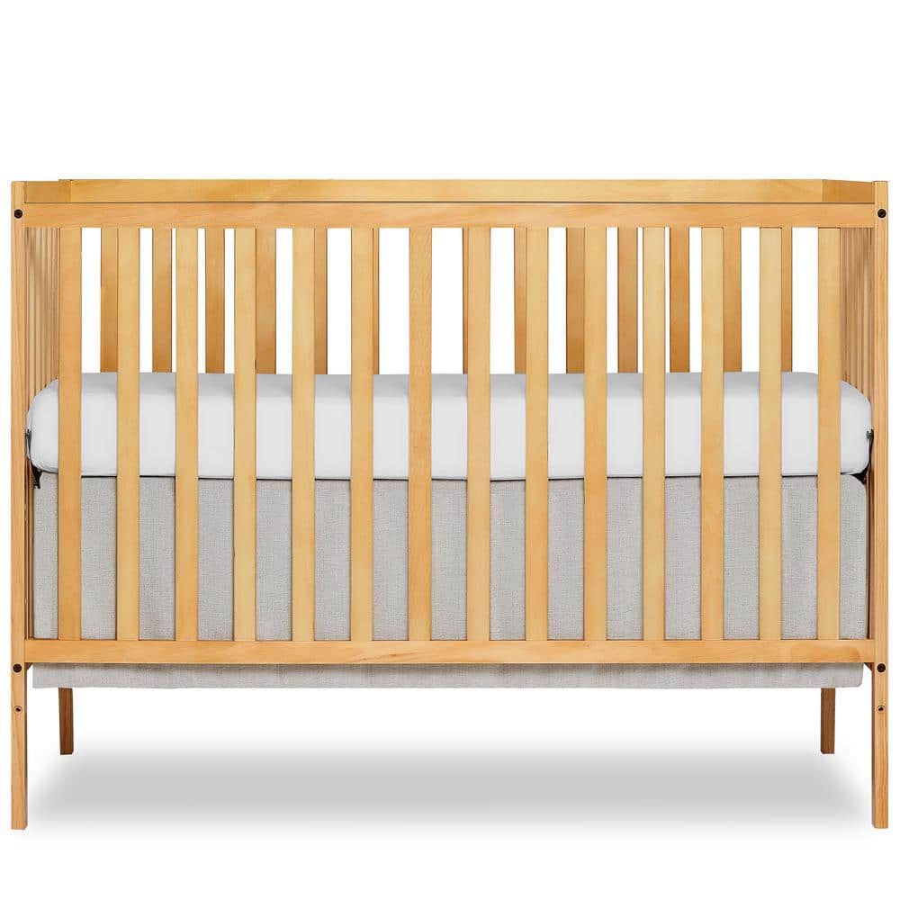 Natural Pinewood 5-in-1 Convertible Crib with Adjustable Mattress Support