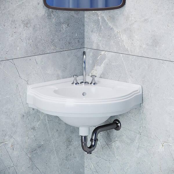 RENOVATORS SUPPLY MANUFACTURING Corner Wall Mount Bathroom Sink 22