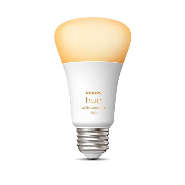 Hue 75-Watt Equivalent A19 LED White Light Bulb with Bluetooth (1-Pack) 563239 - The Home Depot