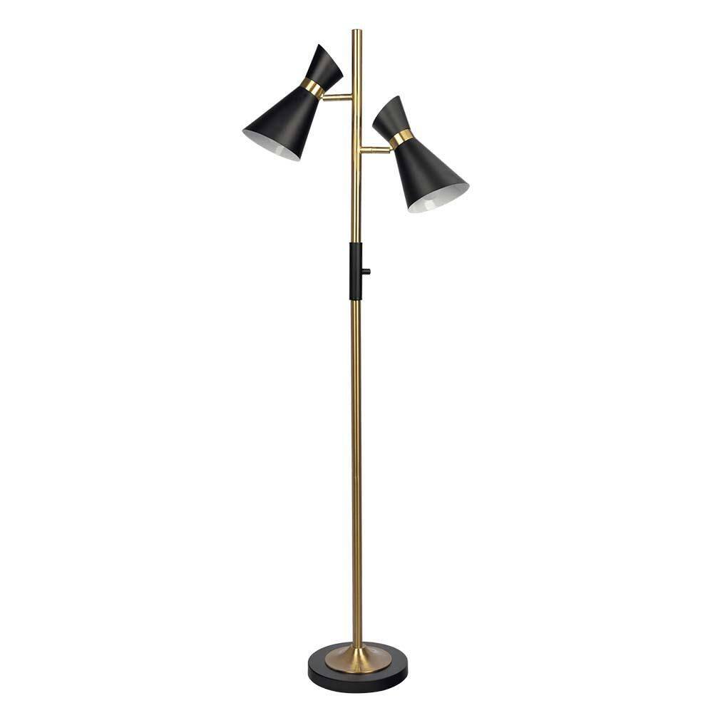 74 in. Natural Modern 1-Light Smart 1-Way (On/Off) Standard Floor Lamp for Living Room with Rattan Drum Shade price history on PriceWatchPro