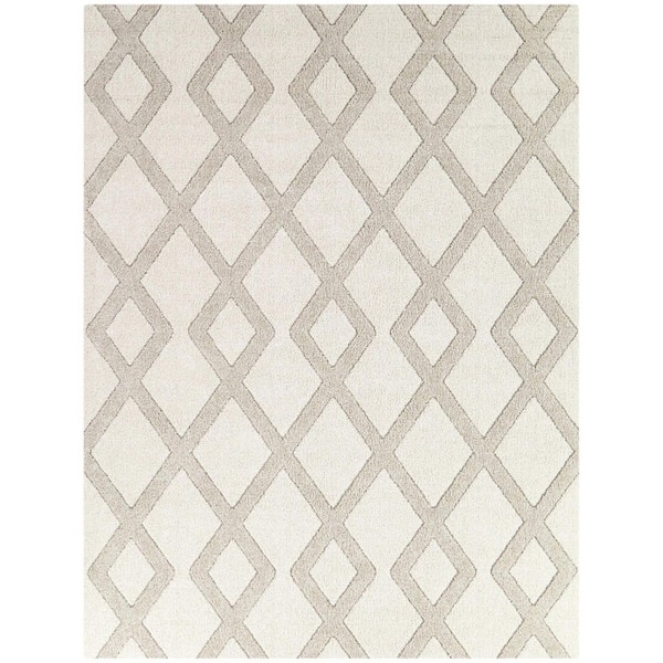 Penfield Taupe 5 ft. 3 in. x 7 ft. Geometric Area Rug