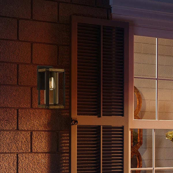 Marion Square 1-Light Black Outdoor Wall Lantern Sconce