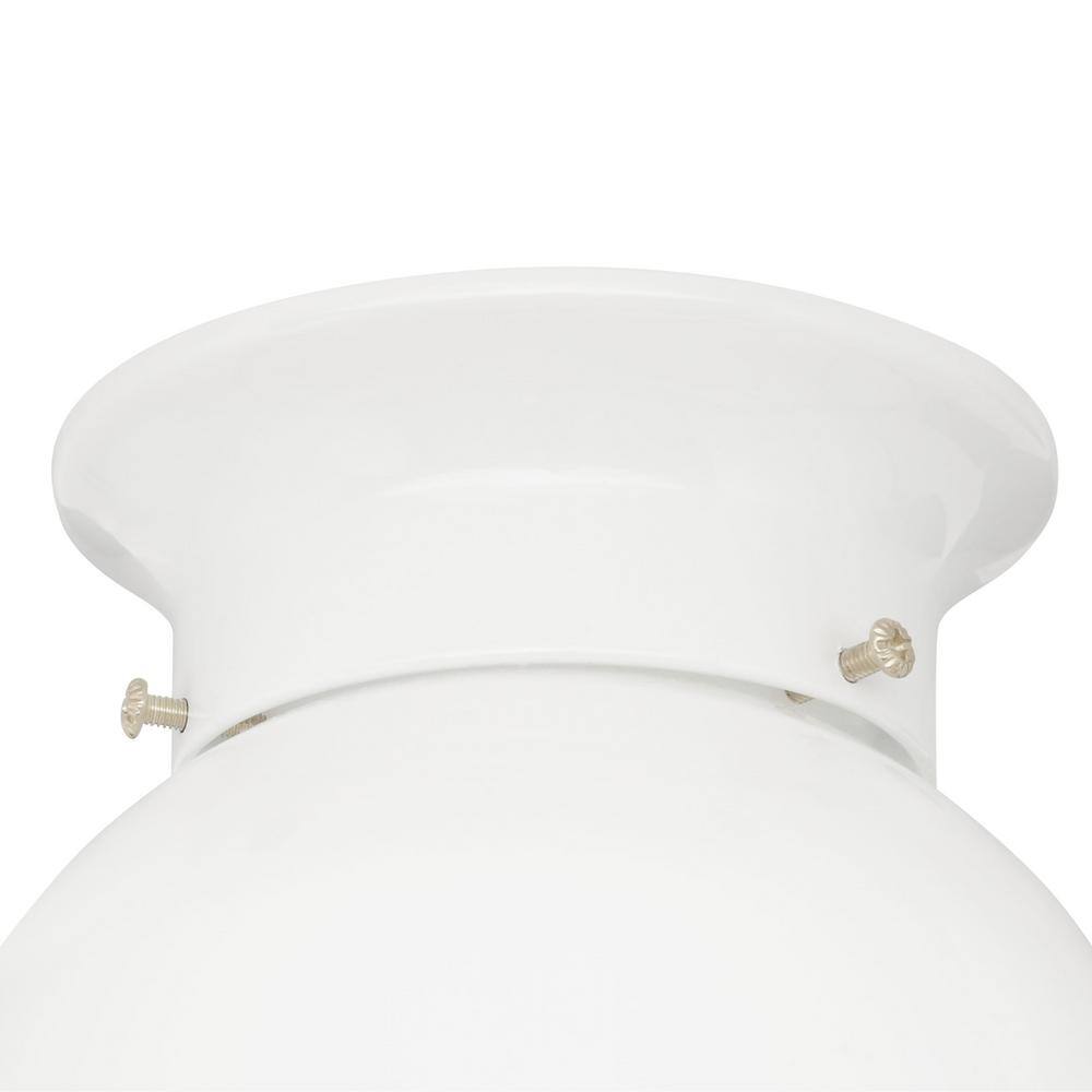 Minimalist White Glass Globe Flush Mount Ceiling Light
