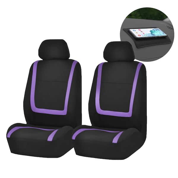 FH Group Unique Flat Cloth 47 in. x 23 in. x 1 in. Seat Covers - Front Set