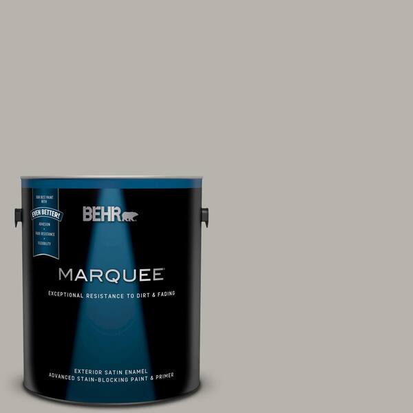 BEHR MARQUEE 1 gal. #UL260-9 Ashes Satin Enamel Exterior Paint and Primer in One