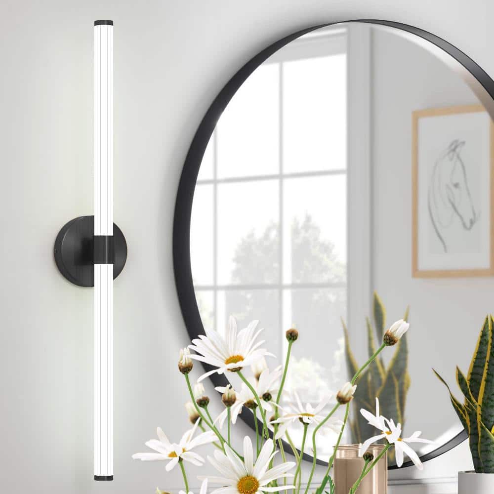 30.31 in. 2-Light Black LED Vanity Light Bar with Modern 360-Degree Bathroom Vanity Light Bar 28-Watt 3600K Warm Light price history on PriceWatchPro
