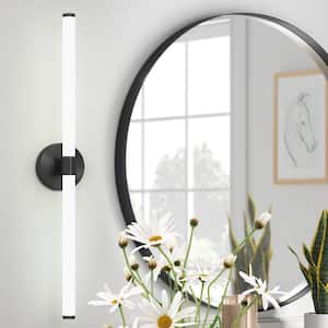 30.31 in. 2-Light Black LED Vanity Light Bar with Modern 360-Degree Bathroom Vanity Light Bar 28-Watt 3600K Warm Light