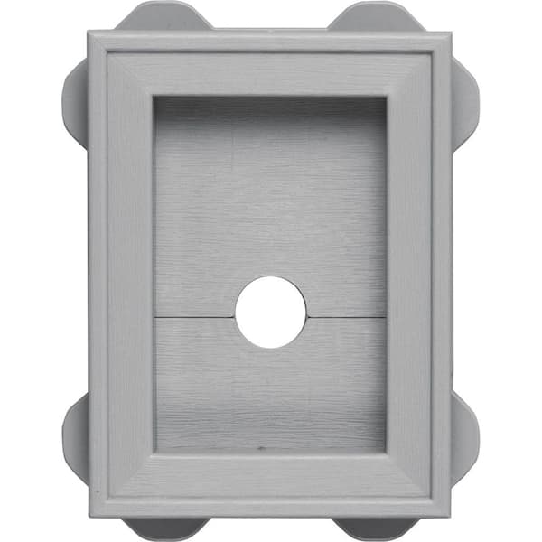 Builders Edge 5 in. x 6.75 in. #016 Gray Wrap Around Mounting Block