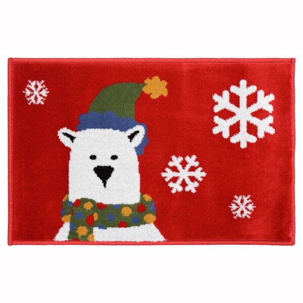 Mohawk Home Snowy Polar Bear 20 in. x 30 in. Woven Door Mat