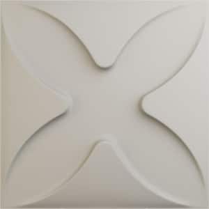 Austin Satin Blossom White 5/8 in. x 1 ft. x 1 ft. White PVC Decorative Wall Paneling 12-Pack