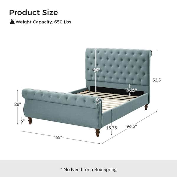 JAYDEN CREATION Elaine Blue Upholstered Traditional Lighted