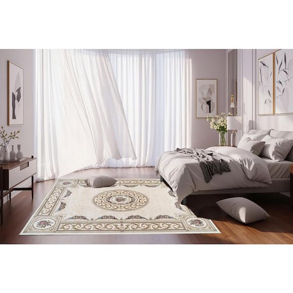 Winifred Ivory 5 ft. x 8 ft. Indoor Area Rug