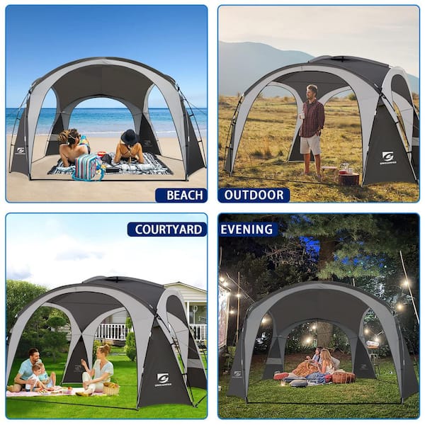 Grey 12 X 12ft UPF50+ Canopy for Sport Dome Tent with Side Grey 12 X 12ft UPF50+ Canopy for Sport Dome Tent with Side