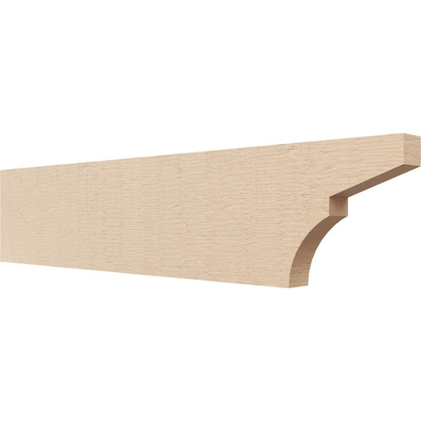 Ekena Millwork 2-in. x 8-in. x 36-in. Monterey Woodgrain, Primed Tan Timberthane Polyurethane Rafter Tail Brace