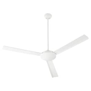 Aerovon 60 in. Studio White 3-Blade 4 Speed Damp Ceiling Fan