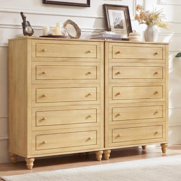 solid wood tall dresser SUCSSRICH brown maple Heirloom 9-Drawer Tall Dresser 