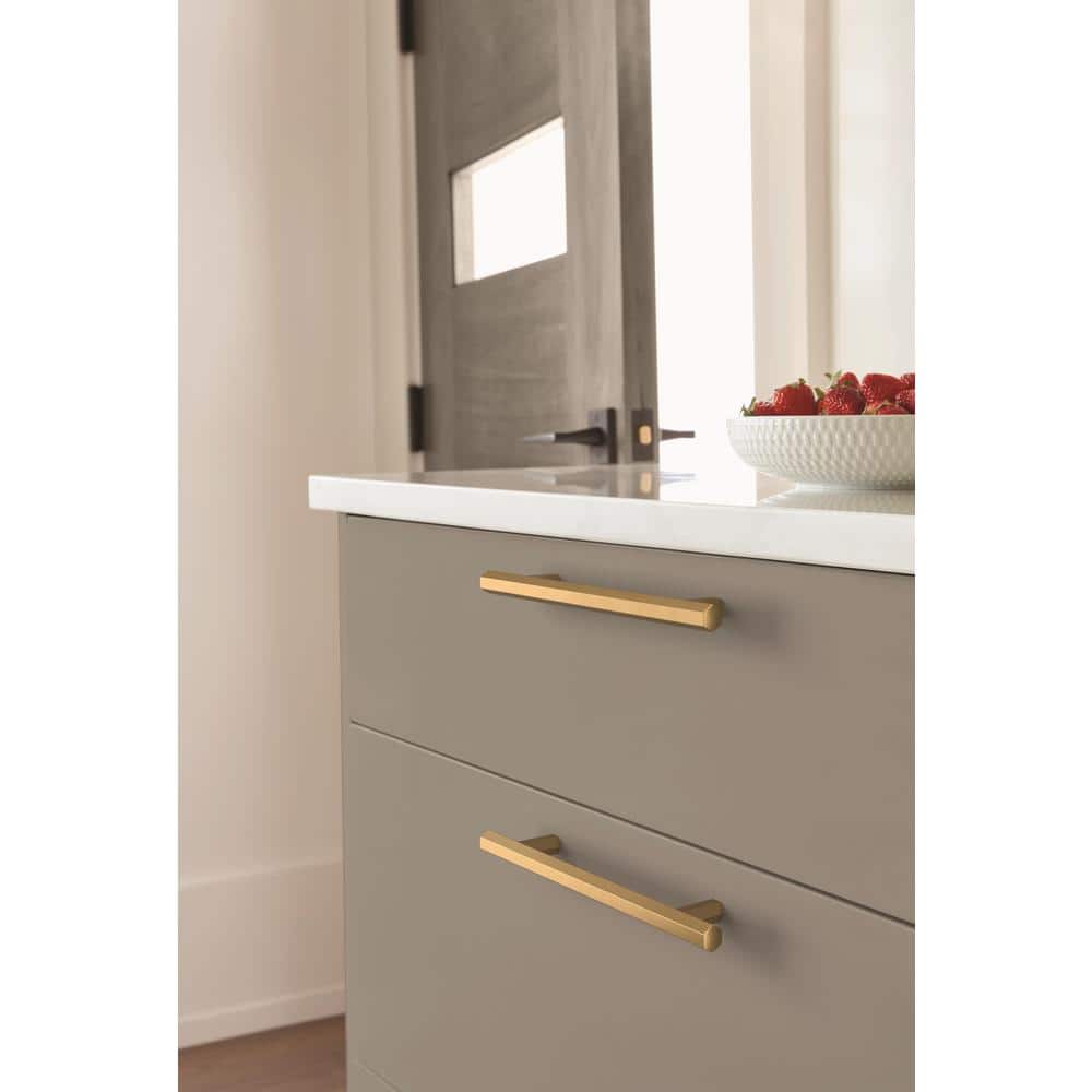 Champagne Bronze 7" Geometric Cabinet Bar Pull with Mounting Hardware