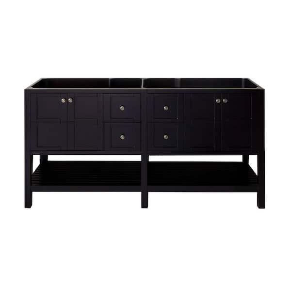 Virtu USA Winterfell 72 in. W Bath Vanity Cabinet Only in Espresso