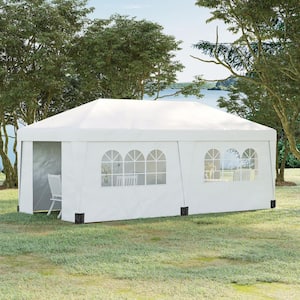 10 ft. x 19.5 ft. Pop Up Canopy Tent with Sidewalls, Height Adjustable Party Tent Event Shelter with Leg Weight Bags