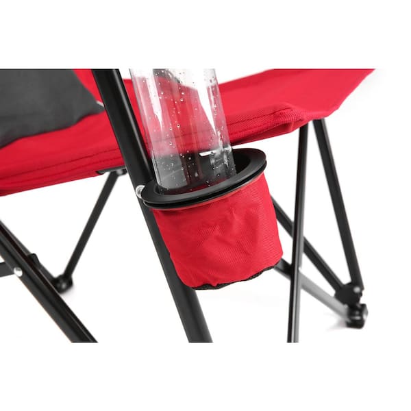 Steel Frame Lawn Chair (Red)-250 lbs. Capacity, PVC Polyester