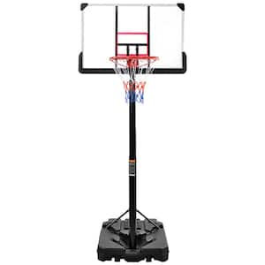 Portable Basketball Hoop/Goal with LED Lights and 6.6 ft. to 10 ft. H Adjustment for Youth and Adults