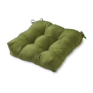 Solid Summerside Green Square Tufted Outdoor Seat Cushion