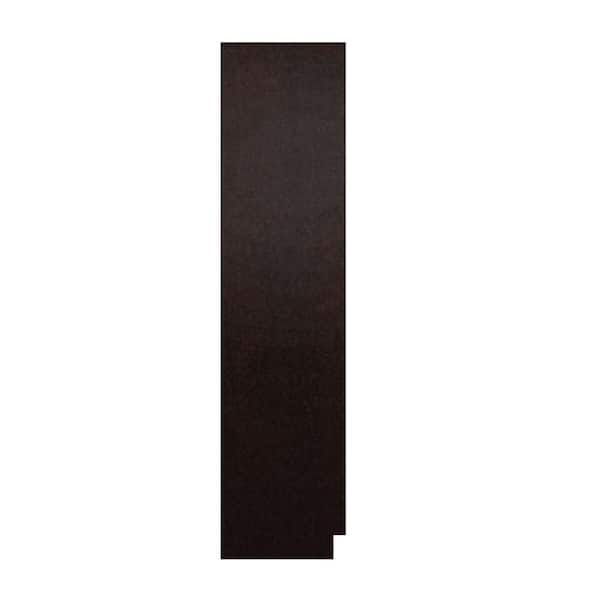 Kunal Kitchens Jamestown Recessed 0.25 in. W x 96 in. H x 23.25 in. D in Espresso End Panel in Assembled Pantry