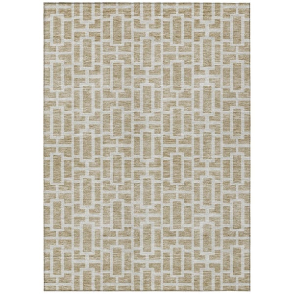 Addison Rugs Chantille Machine Washable Indoor/Outdoor Abstract ACN916 Beige 8 ft. x 10 ft. Area Rug