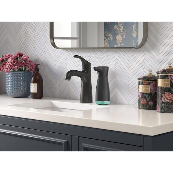 Black Waterproof Automatic Soap Dispenser Lotion Dispenser Magnetic Charging Anti-Fingerprint 14fl.oz.