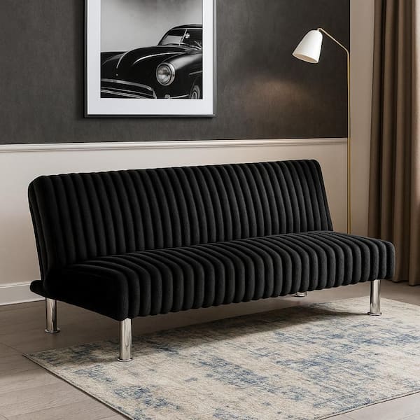29 in. Black Fabric Full Size Sofa Bed